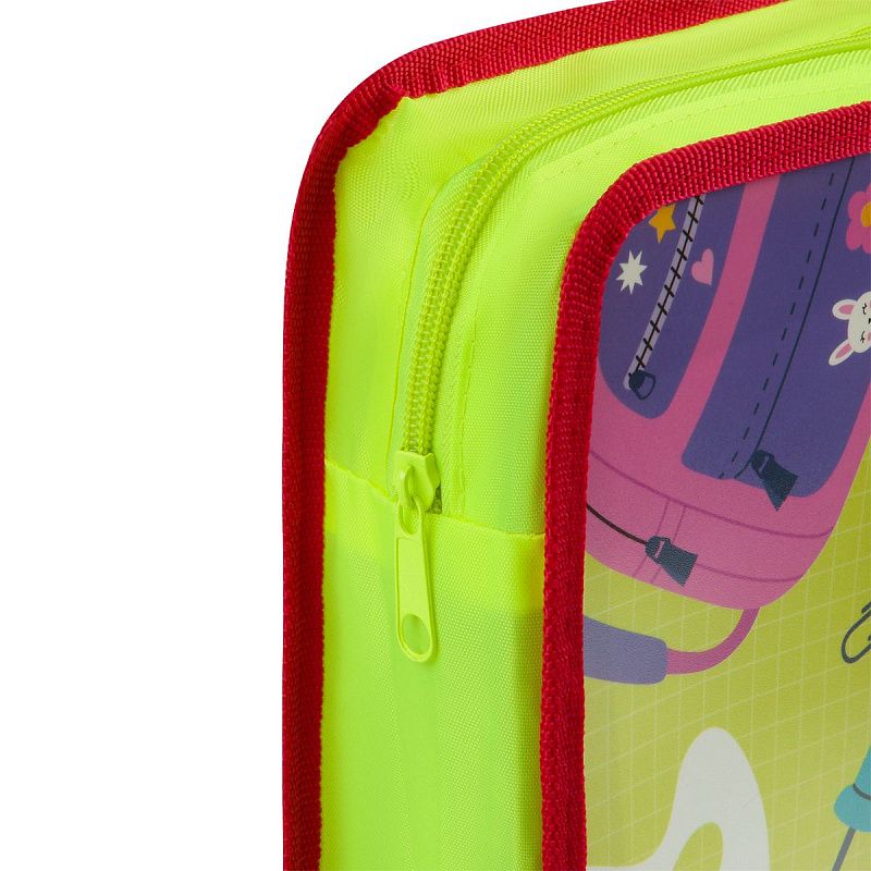 Папка с ручками А4 ArtSpace "Папка школьника ", пластик, на молнии, 70мм 