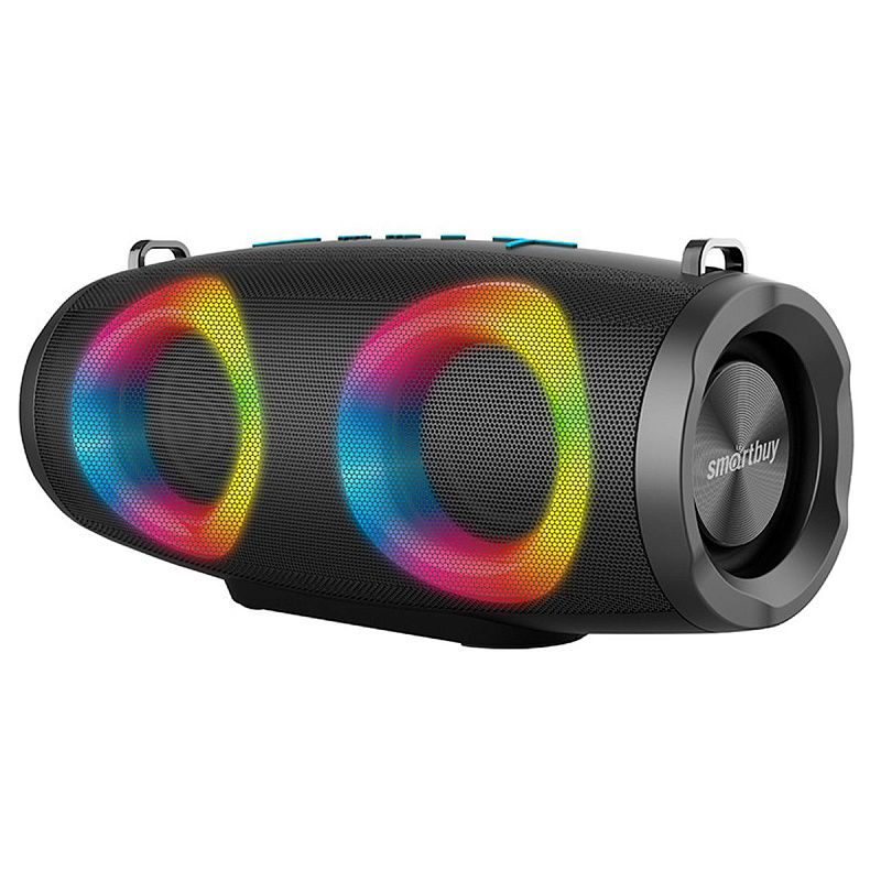 Колонка портативная Smartbuy BOOM JR, 16Вт, Bluetooth, MP3, FM-радио, подстветка, micro SD, черный
