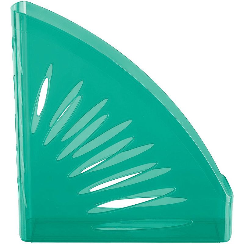 Лоток для бумаг вертикальный СТАММ "Тропик", тонированный мятный, ширина 110мм