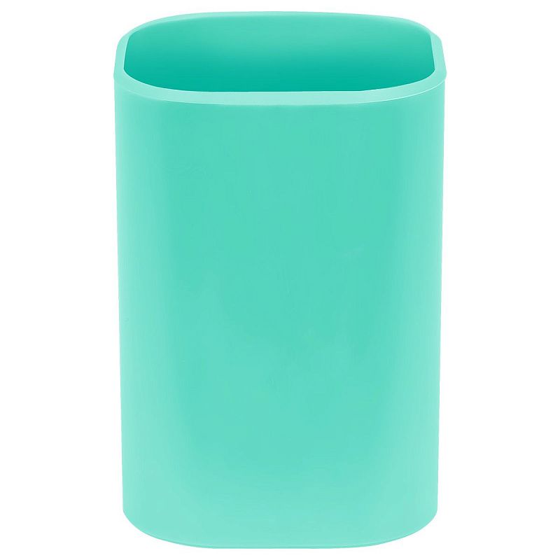 Подставка-стакан СТАММ "Фаворит", пластиковая, квадратная, мятная