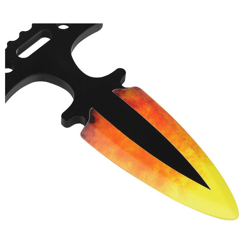 Нож деревянный ТРИ СОВЫ Тычковый, серия легендарный, "Расплавленный", пакет с европодвесом 