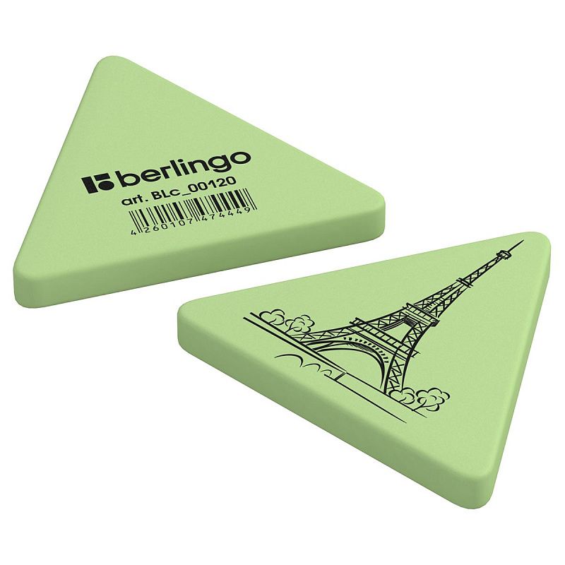 Ластик Berlingo "Triangle XL", треугольный, термопластичная резина, 55*55*9мм 