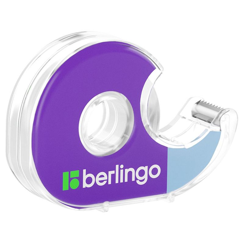 Клейкая лента 19мм*33м, Berlingo, прозрачная, в пластиковом диспенсере, европодвес