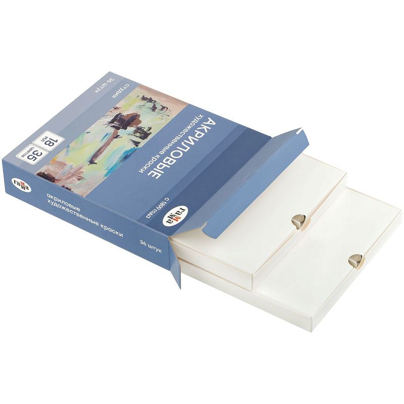 Краски акриловые Гамма "Студия", 36шт (35цв.) 18мл/туба, картон.упаковка