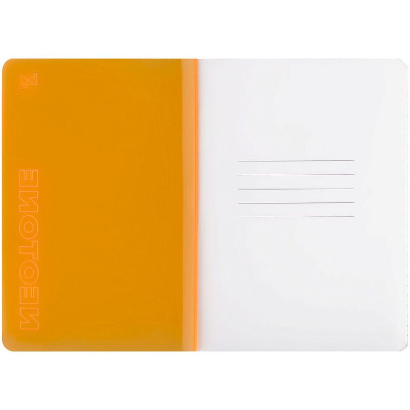 Записная книжка А6 50л. на сшивке BG "Neotone", оранжевый, фактурное тиснение, блок в точку 80г/м2