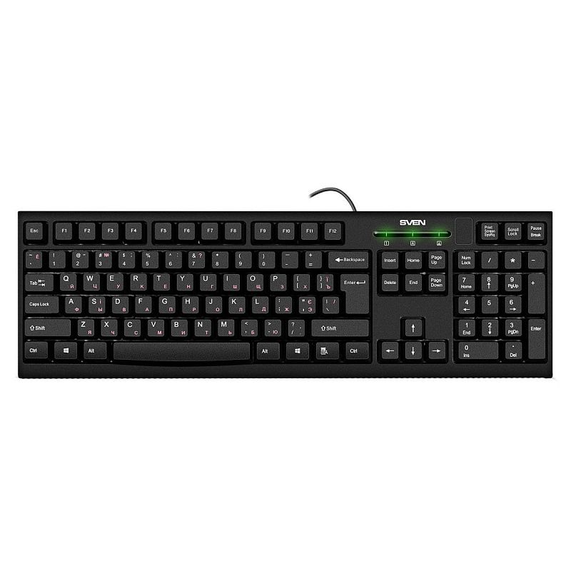 Клавиатура Sven KB-S300, USB, черный