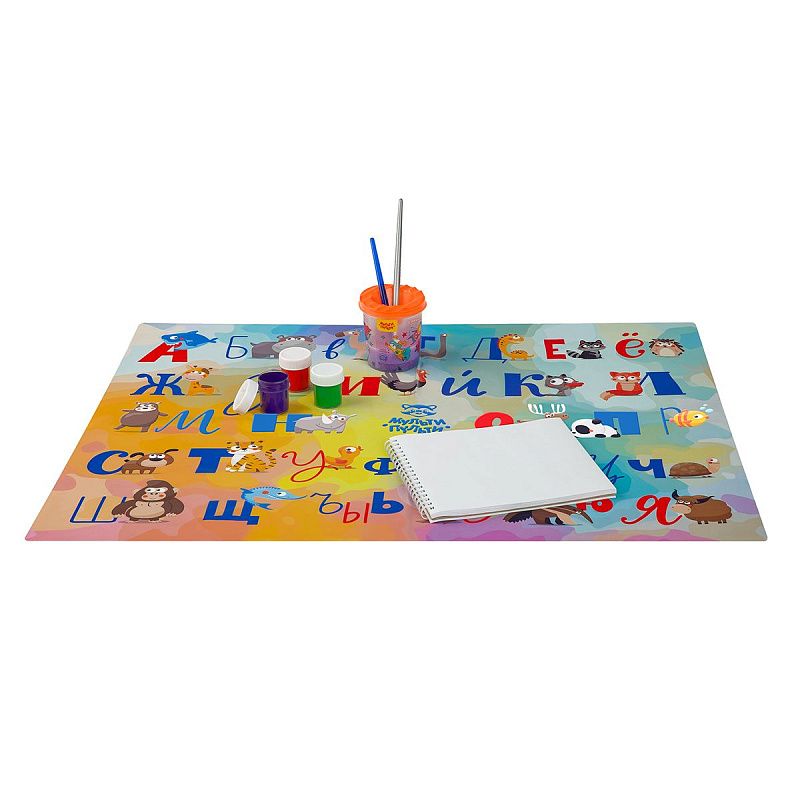 Клеенка для уроков труда Мульти-Пульти "Алфавит", 50*70см, ПВХ