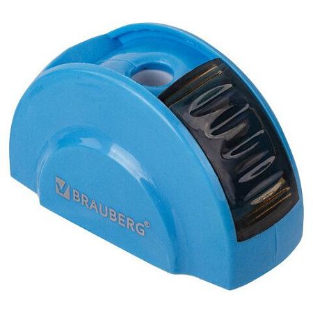 Точилка BRAUBERG "Roll", с контейнером, пластиковая, корпус ассорти, 228464 