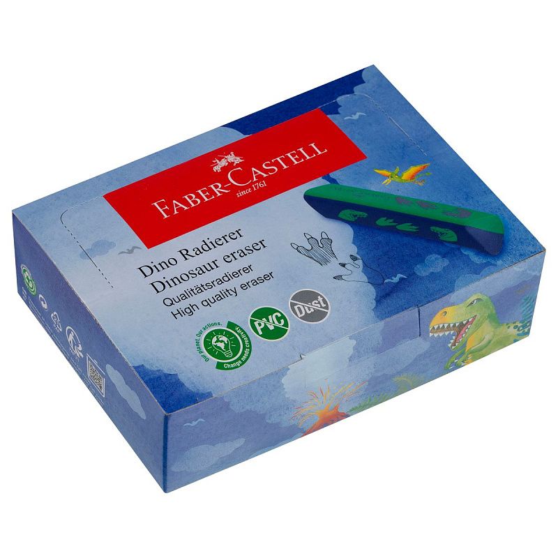 Ластик Faber-Castell "Dinosaur", треугольный, 62*22*12мм 