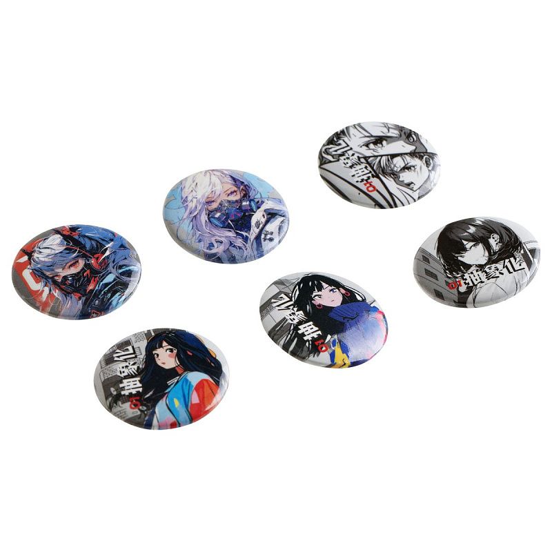 Набор металлических значков MESHU "Anime", 6шт