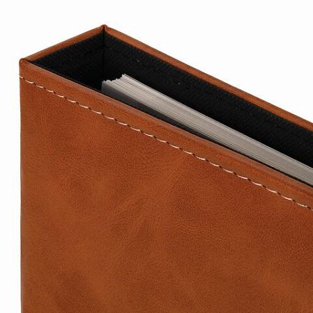 Фотоальбом BRAUBERG "Premium Brown" 20 магнитных листов 30х32 см, под кожу, коричневый, 391185