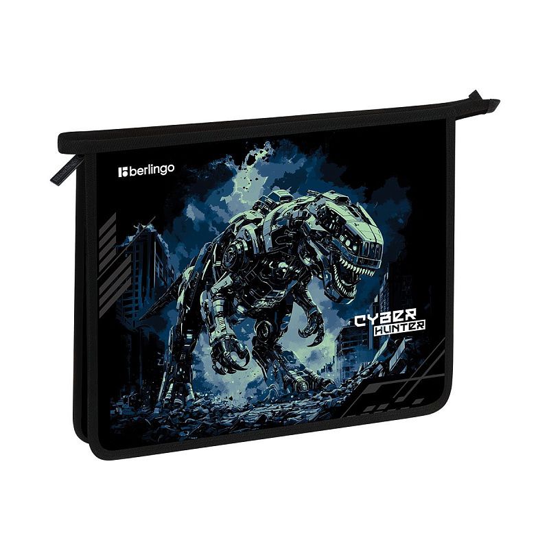 Папка для тетрадей 1 отделение, А5 Berlingo "Cyber hunter", 240*205*40мм, пластик, на молнии