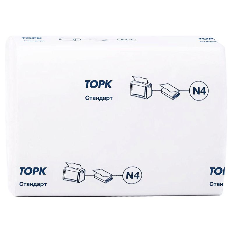 Салфетки бумажные для лица Tork "Xpressnap"(N4), 2-слойные, 16*23см, белые, 200шт. 