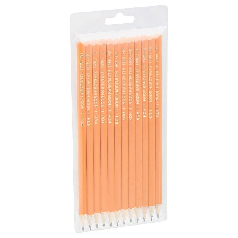 Набор карандашей ч/г Koh-I-Noor "1696" 12шт., 2H-2B, заточен., ПВХ уп., европодвес 
