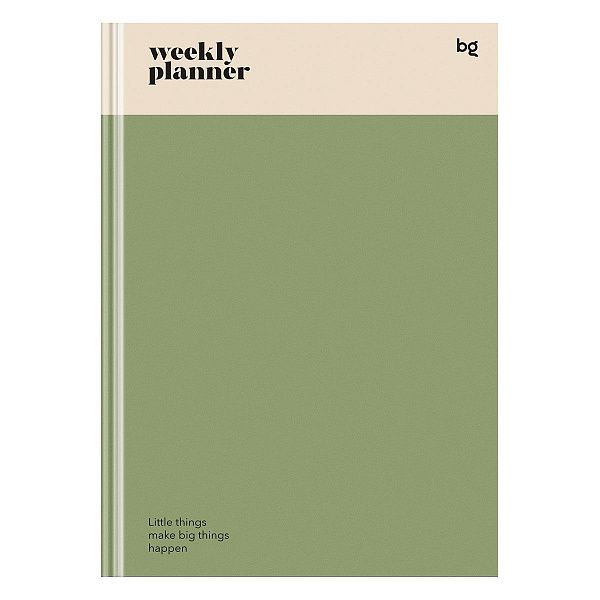 Планер школьный 1-11 кл. 64л. (твердый) BG "Weekly planner. Green", матовая ламинация