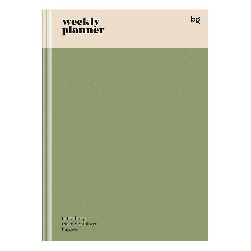 Планер школьный 1-11 кл. 64л. (твердый) BG "Weekly planner. Green", матовая ламинация