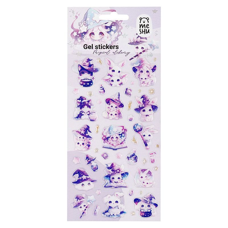 Наклейки гелевые MESHU  "Magical alchemy" , 10*23см, инд. уп., европодвес