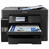 картинка МФУ струйное EPSON L15160 "4 в 1" А3+, 25 стр./мин, 4800х2400, ДУПЛЕКС, АПД, сетевая карта, Wi-Fi, СНПЧ, C11CH71404 от магазина