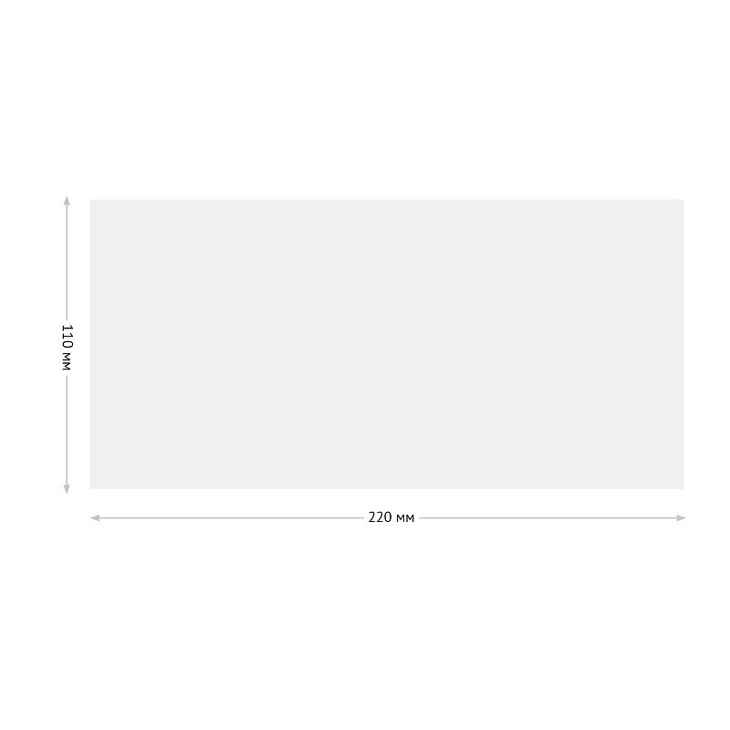 Конверт E65, OfficeSpace, 110*220мм, б/подсказа, б/окна, отр. лента, термоусадка