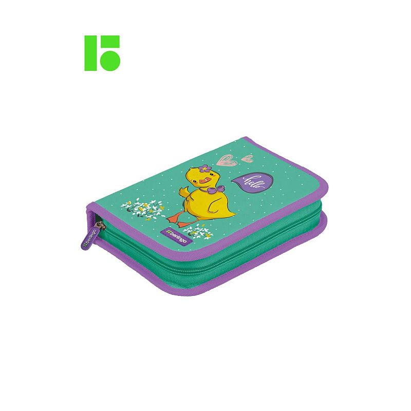 Пенал 1 отделение, 200*140*40 Berlingo "Hello", дополнительная откидная секция, полиэстер 