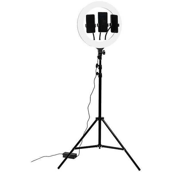 УЦЕНКА-Светильник настольный кольцевой Artstyle TL-603B, 36Вт, LED, диммирование 10 уровней, штатив до 2,1м, USB-порт, блок питания