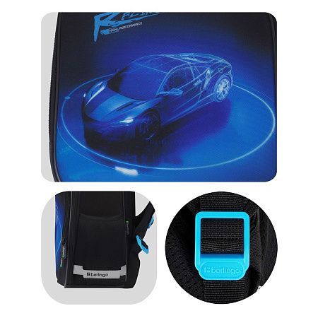 Ранец Berlingo Expert Plus "Best race" 38*29*15см, 2 отделения, 2 кармана, анатомическая спинка 