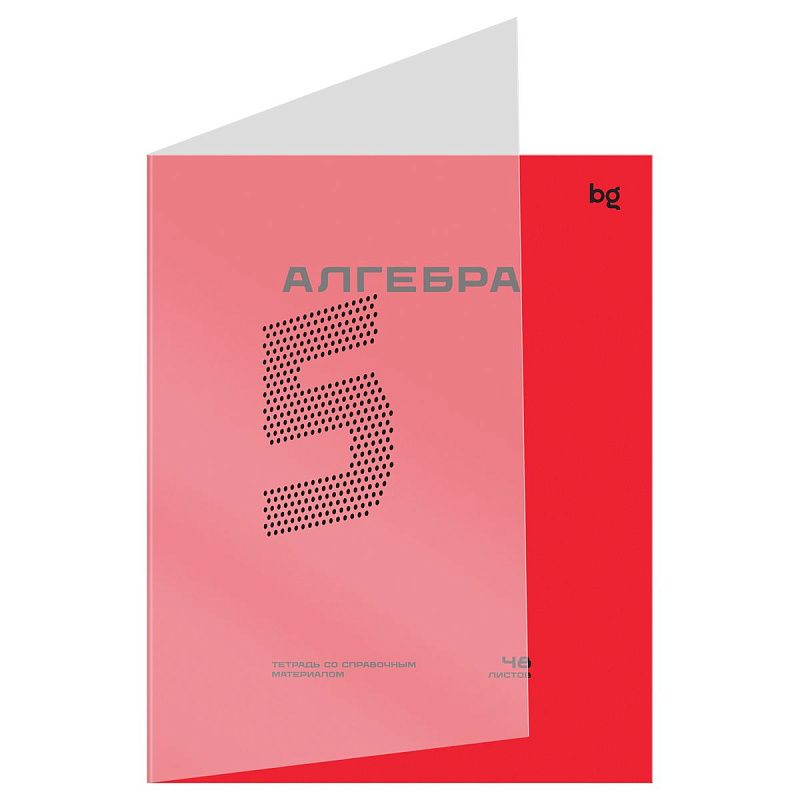 Тетрадь предметная 48л. BG "Перфокарта" - Алгебра, пластиковая обложка