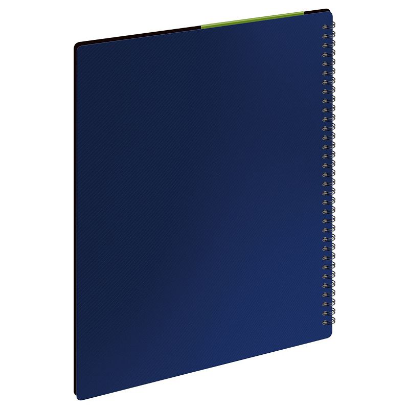 Папка с 20 вкладышами на гребне СТАММ "Диагональ" А4, 14мм, 700мкм, пластик, сапфир 