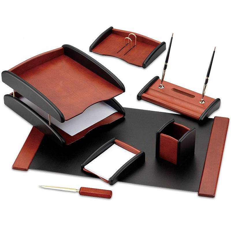 Набор настольный Delucci 7 предметов, розовое дерево