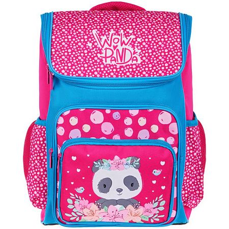 Ранец ArtSpace модернизированный Happy School "Panda" 39*28*18см, 1 отделение, 4 кармана, анатомическая спинка 