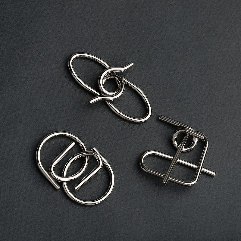 Головоломка металлическая малая ТРИ СОВЫ, ассорти, 3 уровень сложности 