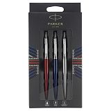 Набор Parker "Jotter London Trio": шариковая ручка + гелевая ручка + механический карандаш, подарочная упаковка, европодвес