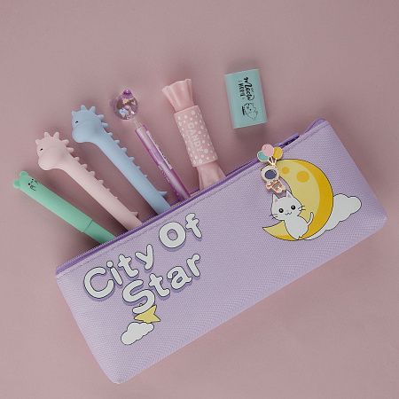 Пенал мягкий 205*75*30 MESHU "City Star", полиэстер, ПВХ 