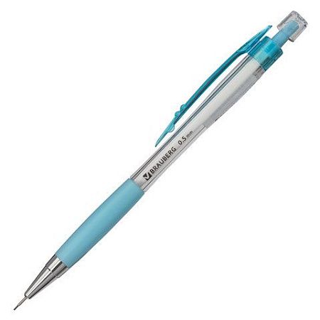 Карандаш механический 0,5 мм, BRAUBERG "Elegant", резиновый грип, корпус ассорти, 181417 