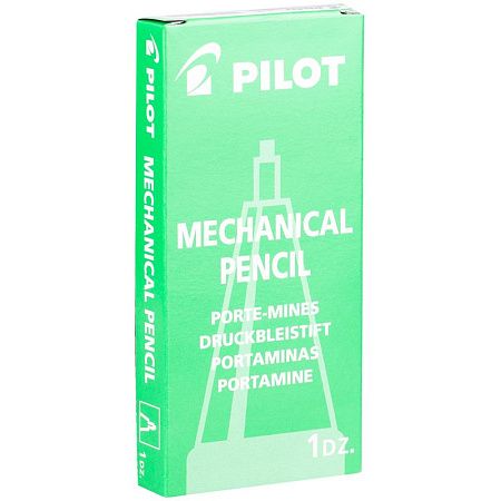 Карандаш механический Pilot 0,5мм, с ластиком, черный прорезиненный корпус 