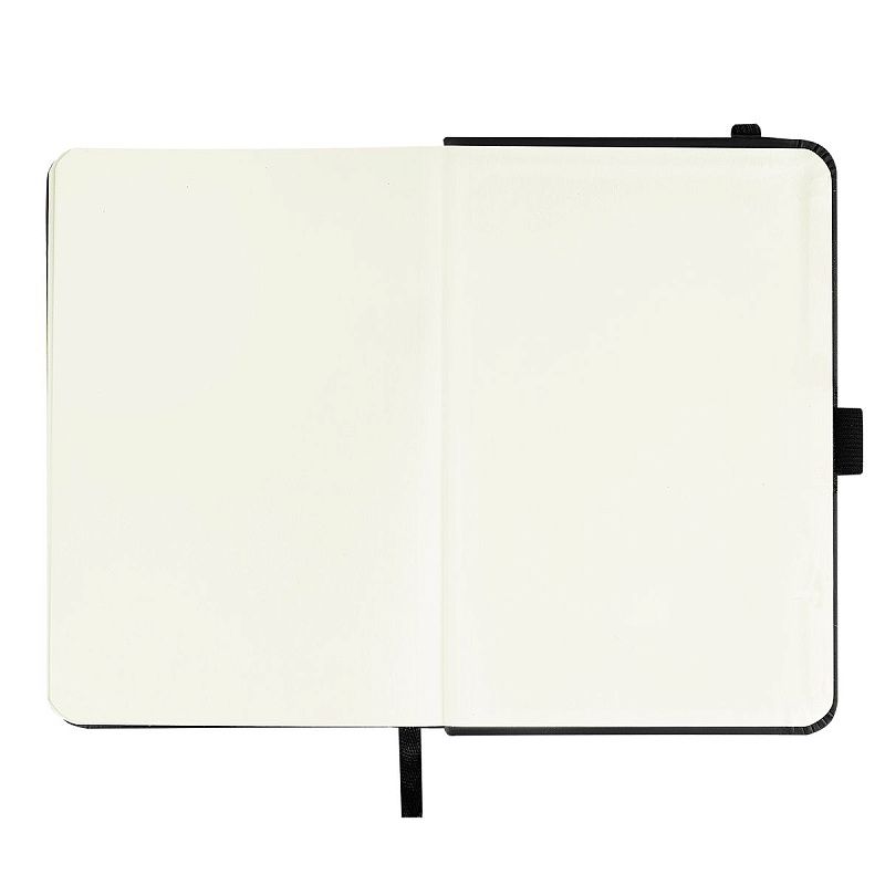 Скетчбук 100л., А5 Гамма "Студия", черный, твердая обложка, на резинке, слоновая кость, 110г/м2