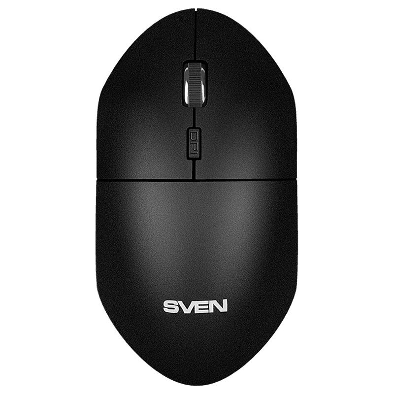 Мышь беспроводная Sven RX-515SW, бесшумная работа кнопок, черный, 3btn+Roll