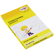 Пластилин Гамма "Юный художник" NEW, 18 цветов, 252г, со стеком, картон. упаковка