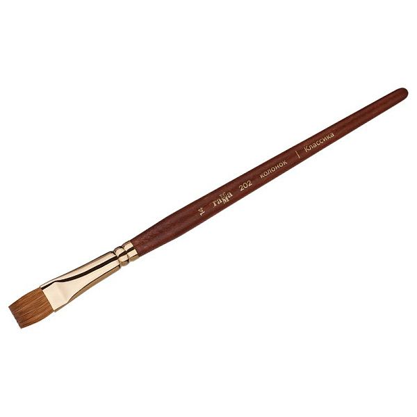 Кисть художественная колонок Гамма "Классика", плоская №14