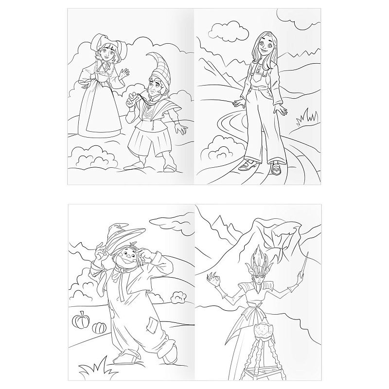 Раскраска А4, 16 стр., ТРИ СОВЫ "Волшебник Изумрудного города"