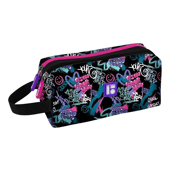 Пенал 2 отделения, 200*80*90 Berlingo "Find your way", полиэстер