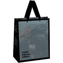 Пакет подарочный 18*23*10см MESHU "For man", выборочный лак,  матовая ламинация