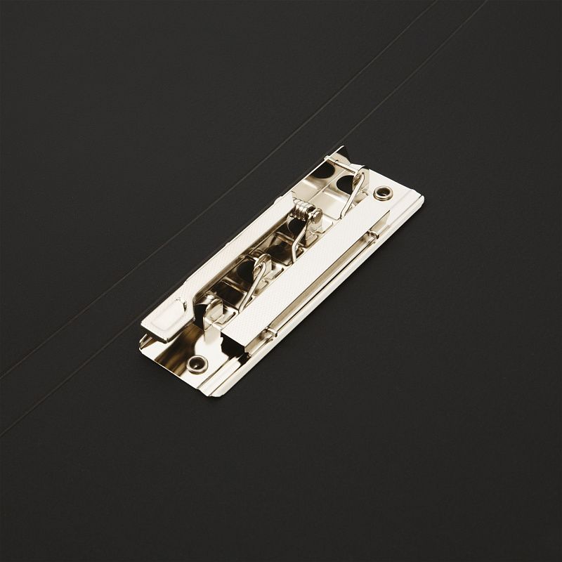 Папка с боковым зажимом СТАММ А4, 14мм, 500мкм, пластик, черная 