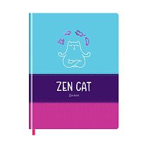 Дневник 1-11 кл. 48л. (твердый) BG "Zen cat", комбинированная иск. кожа, полноцветная печать, тиснение фольгой, ляссе