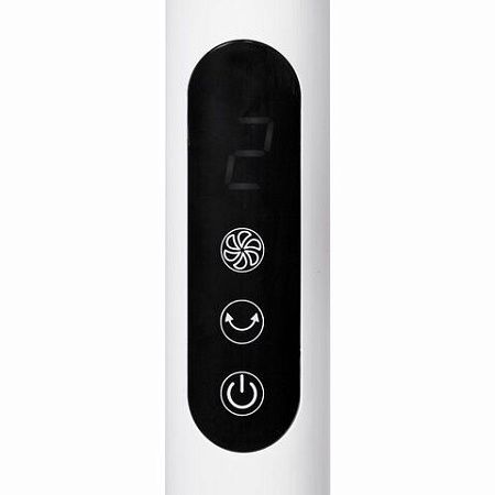 Вентилятор напольный SONNEN FS40-A999, 50Вт, LED дисплей, 3 скоростных режима, белый, 455735