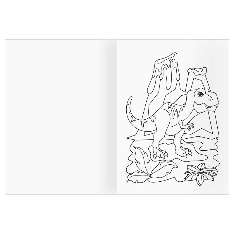 Раскраска А5, 16 стр., ТРИ СОВЫ "Динопарк"