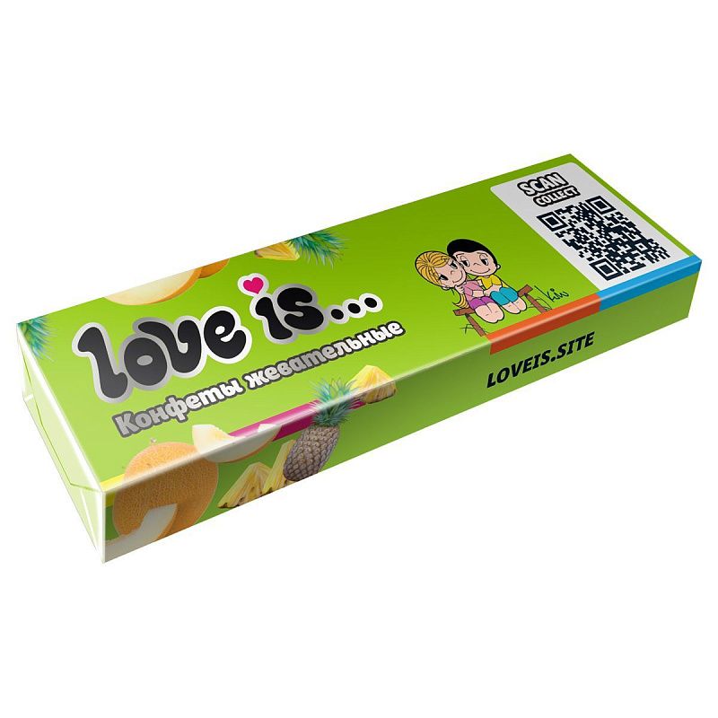 Жевательная конфета  Love is…, дыня-ананас, 20г