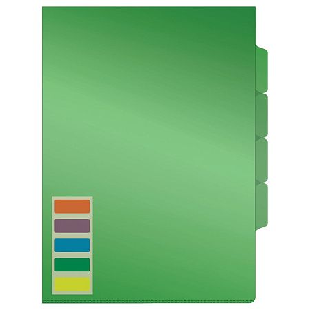 Папка-уголок OfficeSpace А4, 150мкм, 3 отделения, ассорти 