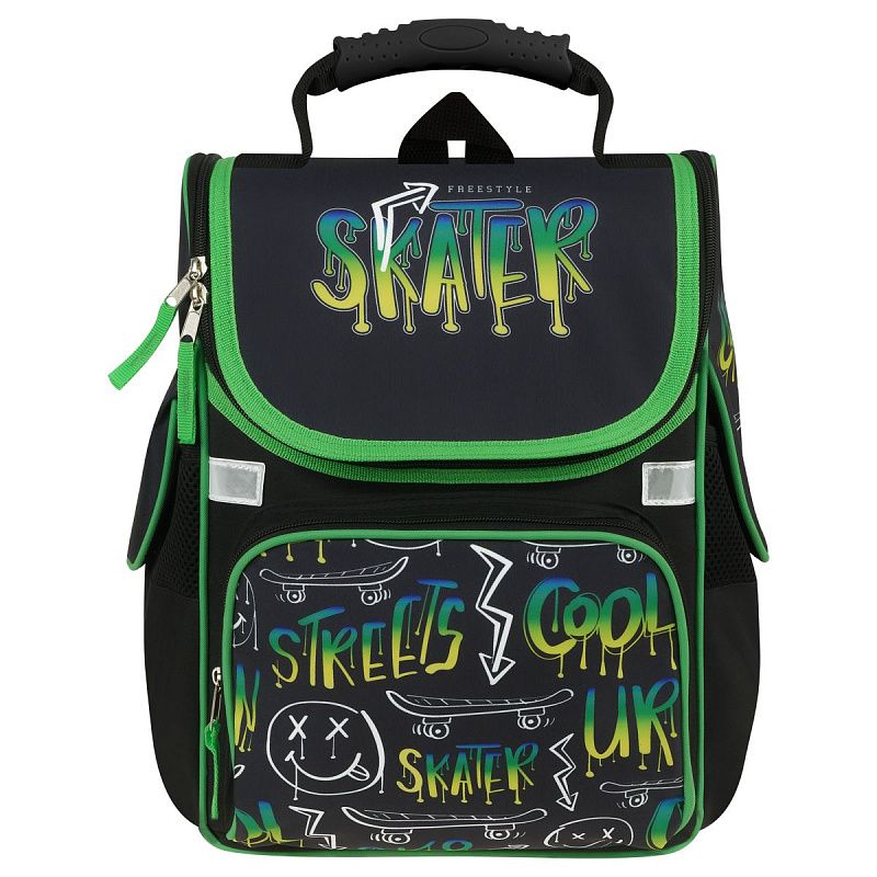 Ранец ArtSpace Junior "Skater" 37*28*21см, 1 отделение, 3 кармана, анатомическая спинка 