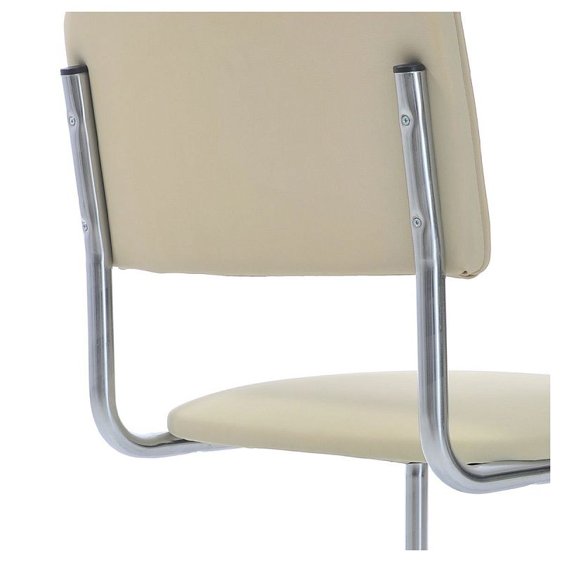 Стул Helmi HL-F07 "Sylwia", каркас металл хром, экокожа, бежевый, BOX4